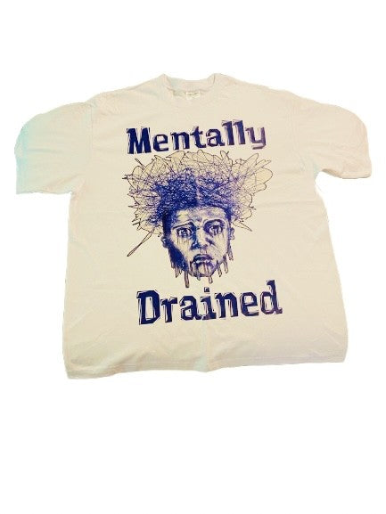 Mentally Drained Oversized Heavy Weight T-Shirt