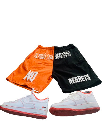 Orange And Black 2 Tone Shorts